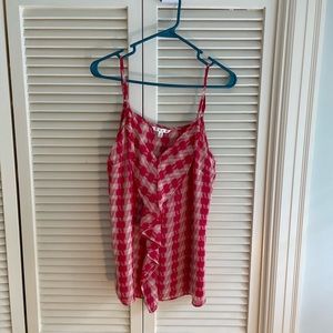 Red and White Cabi Top